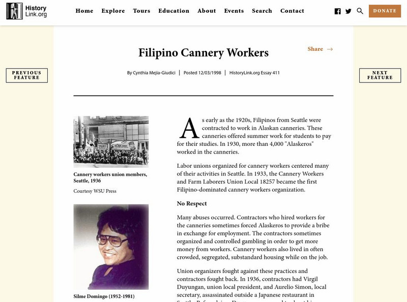 Filipino Cannery Workers Handout