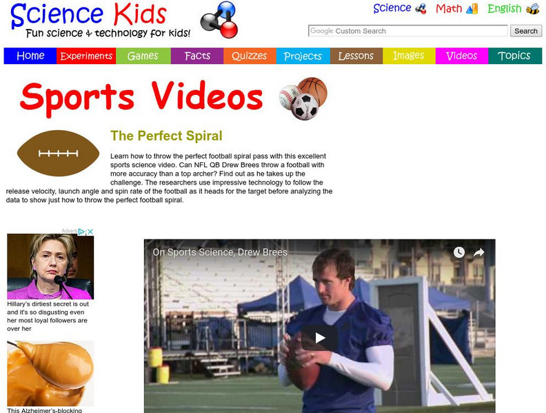 Science Kids: Sports Videos: The Perfect Spiral Instructional Video
