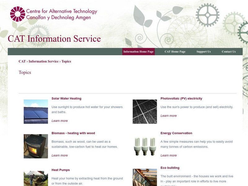 Centre for Alternative Technology: Information Service Handout Centre for Alternative Technology: Information Service Handout