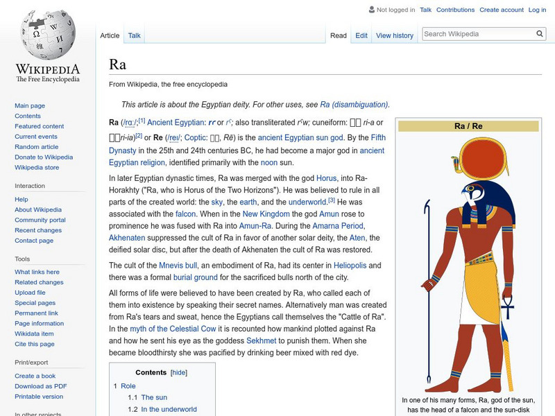 Wikipedia: Ra Handout Wikipedia: Ra Handout