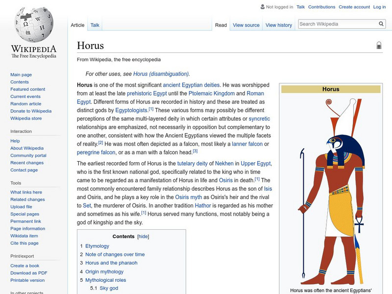 Wikipedia: Horus Handout Wikipedia: Horus Handout