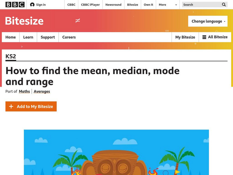 Bbc Bitesize: How to Find Mean, Median, Mode, and Range Unknown Type