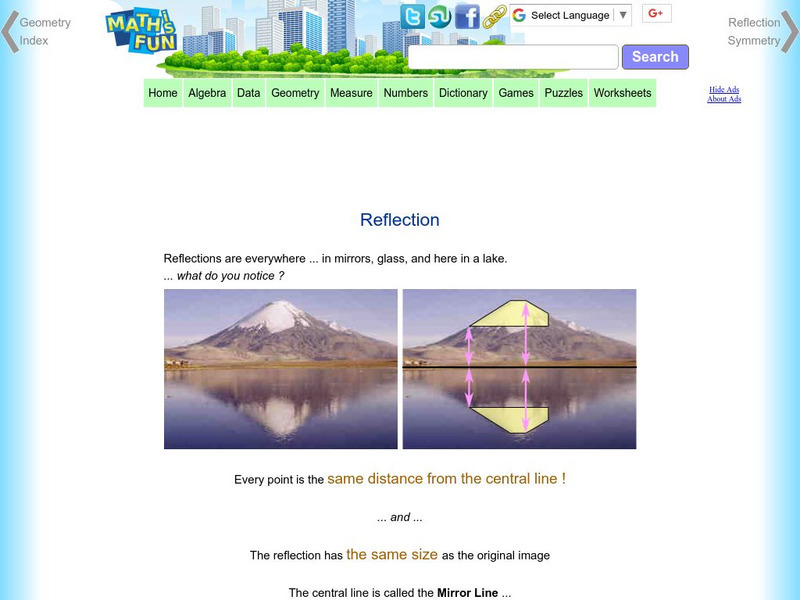 Math Is Fun: Reflection Activity Math Is Fun: Reflection Activity