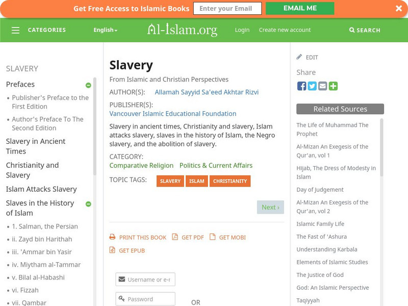 Al Islam: Slavery in Ancient Times Website Al Islam: Slavery in Ancient Times Website