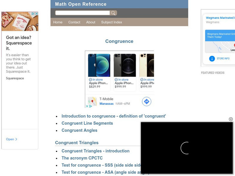 Math Open Reference: Congruence Interactive Math Open Reference: Congruence Interactive