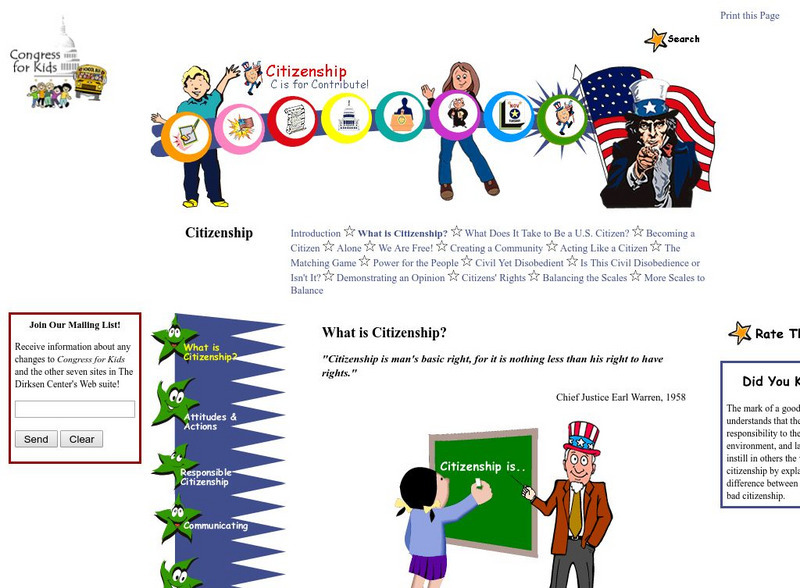 Congress for Kids: What Is Citizenship? Unit Plan Congress for Kids: What Is Citizenship? Unit Plan