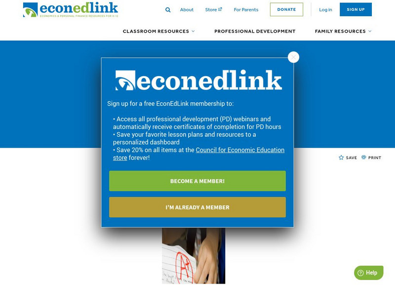 Econ Ed Link: What Are Incentives? Lesson Plan Econ Ed Link: What Are Incentives? Lesson Plan