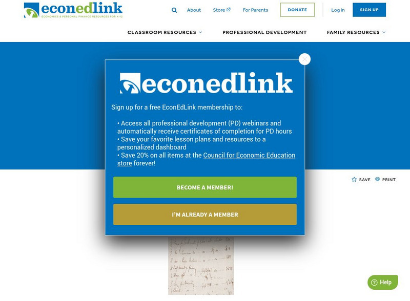 Econ Ed Link: Scarcity With the Lewis and Clark Expedition (Teacher Version) Lesson Plan Econ Ed Link: Scarcity With the Lewis and Clark Expedition (Teacher Version) Lesson Plan