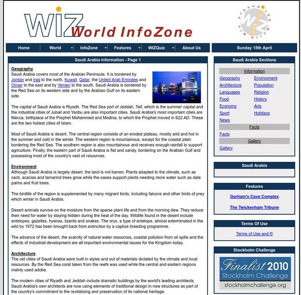World Info Zone: Saudi Arabia Handout