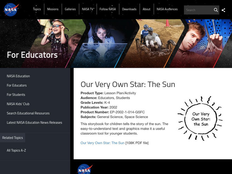 Nasa: Classroom Activity: Our Very Own Star: The Sun eBook Nasa: Classroom Activity: Our Very Own Star: The Sun eBook
