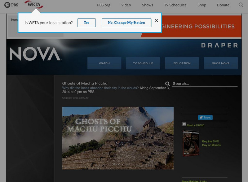Pbs Nova: Ghosts of Machu Picchu Instructional Video