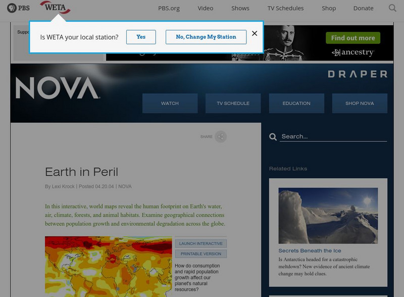Nova: Earth in Peril Interactive Nova: Earth in Peril Interactive