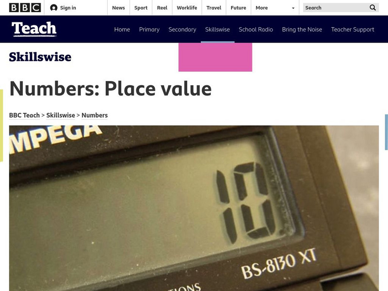Bbc Skillswise: Place Value Unit Plan Bbc Skillswise: Place Value Unit Plan