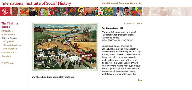 International Institute of Social History: The People's Communes Are Good Graphic International Institute of Social History: The People's Communes Are Good Graphic