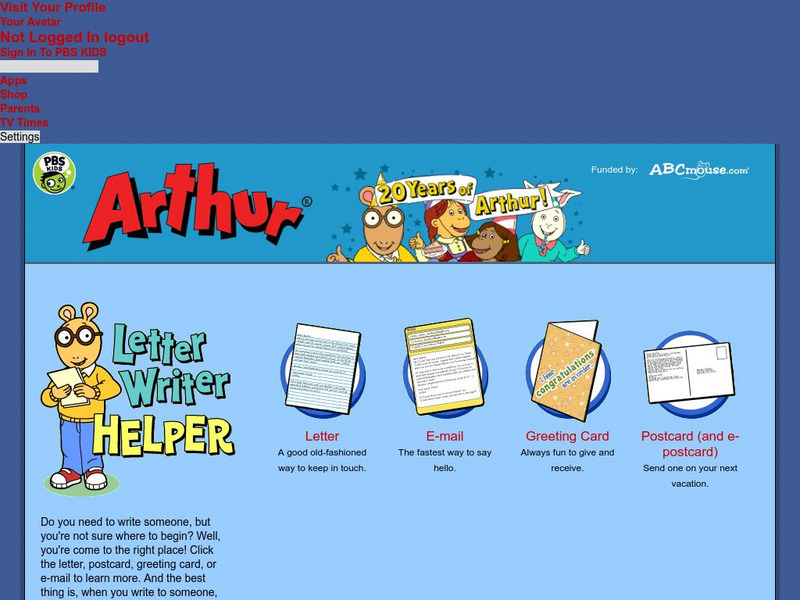 Arthur: Letter Writer Helper Unit Plan Arthur: Letter Writer Helper Unit Plan