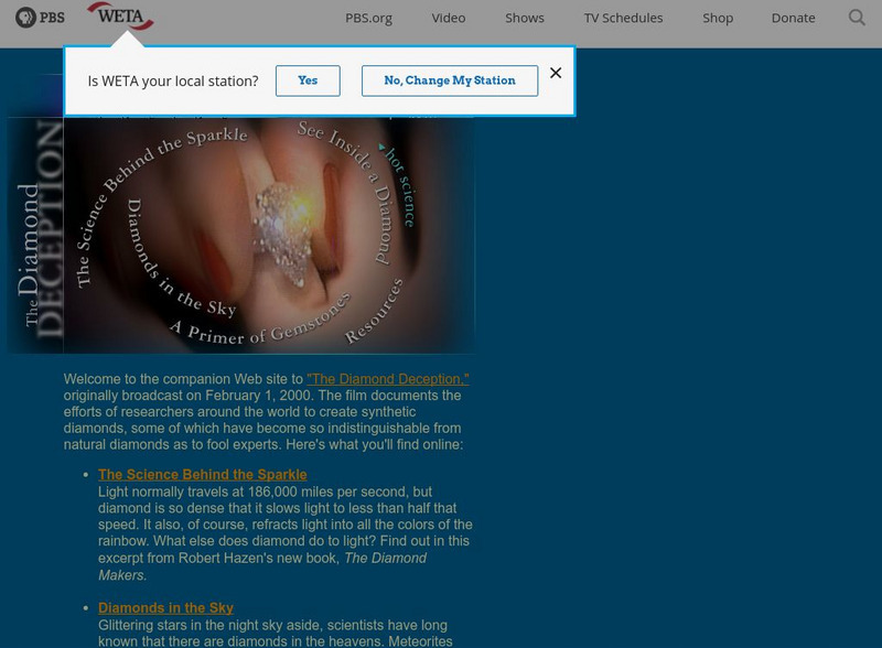 Nova Online: The Diamond Deception Website Nova Online: The Diamond Deception Website