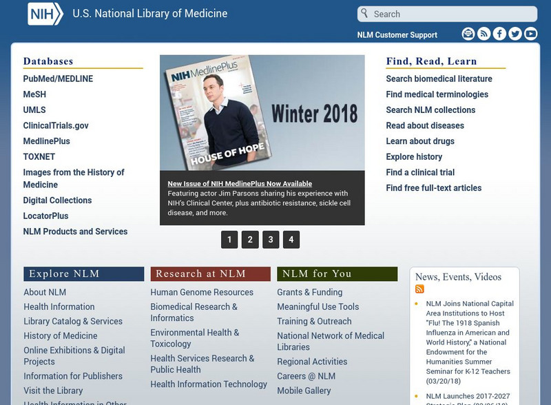 United States National Library of Medicine Website United States National Library of Medicine Website