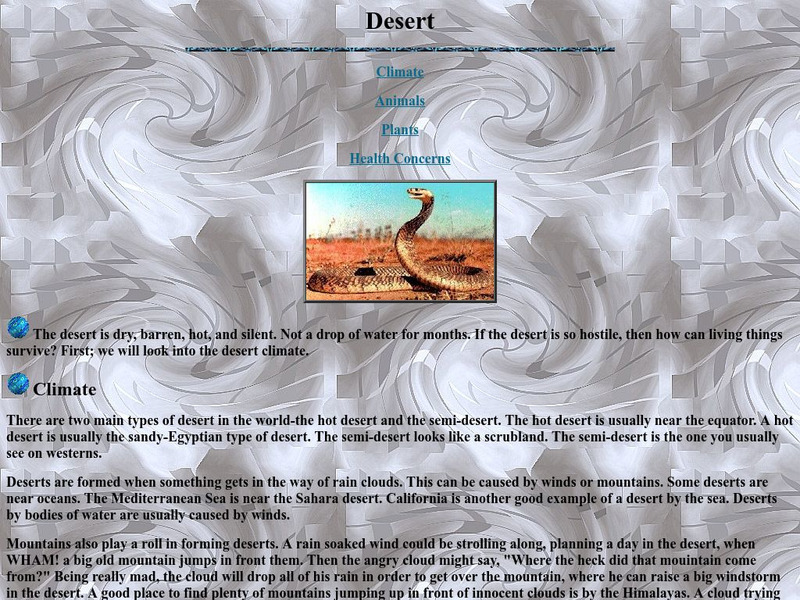 Thurston High School: Sharryl Lattion and Melissa Femrite: Biomes: Desert Handout Thurston High School: Sharryl Lattion and Melissa Femrite: Biomes: Desert Handout