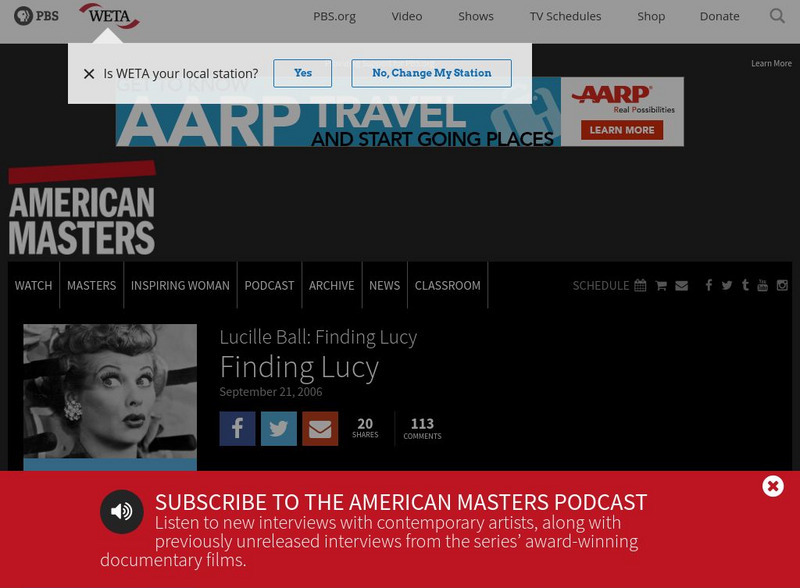 Pbs: American Masters: Lucille Ball Website Pbs: American Masters: Lucille Ball Website