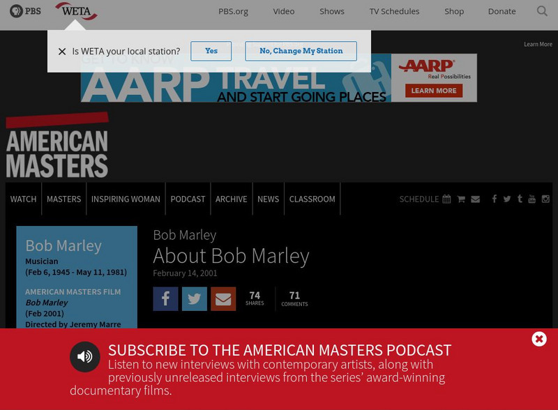 Pbs: American Masters:bob Marley Website Pbs: American Masters:bob Marley Website