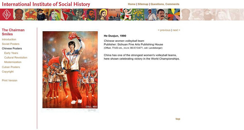 International Institute of Social History: Chinese Women Volleyball Team Graphic International Institute of Social History: Chinese Women Volleyball Team Graphic