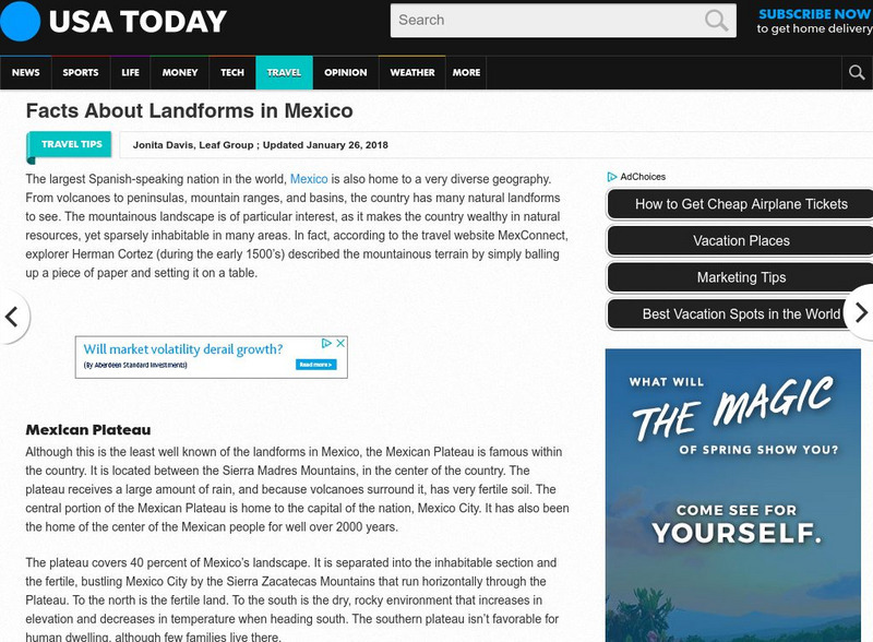 Usa Today: Facts About Landforms in Mexico Article Usa Today: Facts About Landforms in Mexico Article