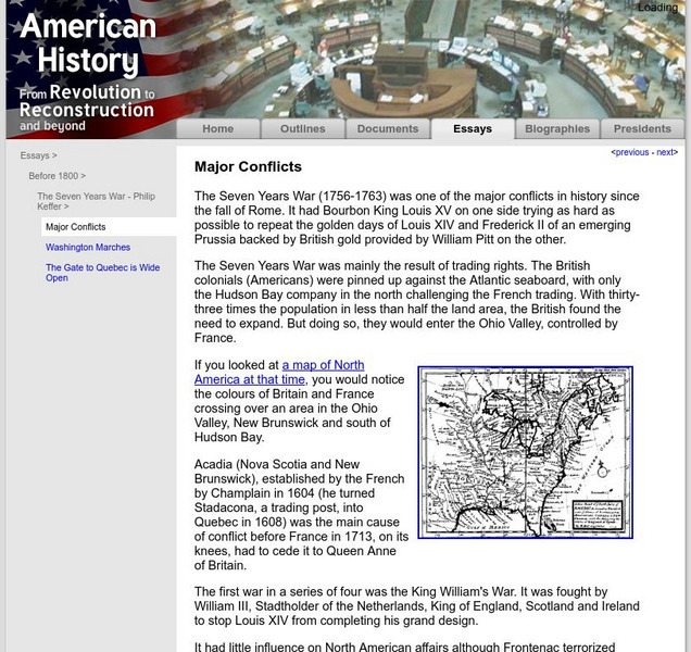 American History: Essays: The Seven Years War Website American History: Essays: The Seven Years War Website