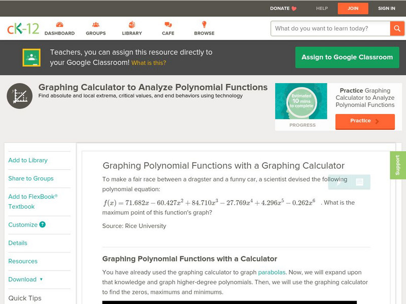 Ck 12: Analysis: Graphing Cube Root Functions Unit Plan Ck 12: Analysis: Graphing Cube Root Functions Unit Plan