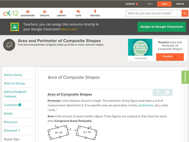 Ck 12: Geometry: Area of Composite Shapes Unit Plan Ck 12: Geometry: Area of Composite Shapes Unit Plan