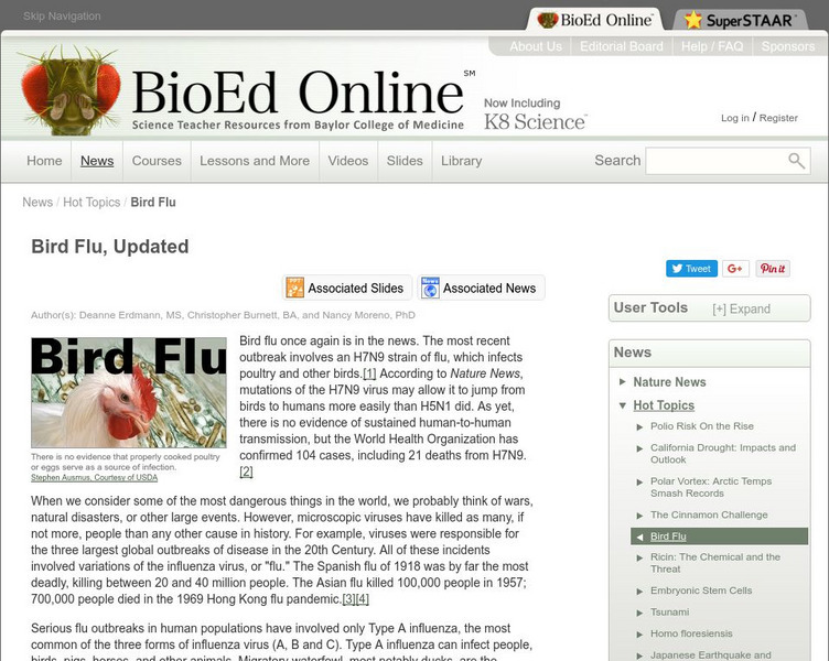 Bio Ed Online: Bird Flu Handout Bio Ed Online: Bird Flu Handout