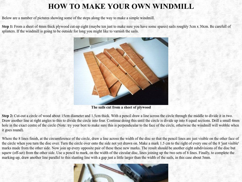 Creative Science Centre: How to Make Your Own Windmill Website Creative Science Centre: How to Make Your Own Windmill Website