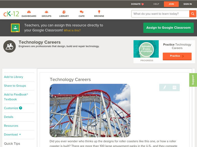 Ck 12: Physical Science: Technology Careers Unit Plan Ck 12: Physical Science: Technology Careers Unit Plan