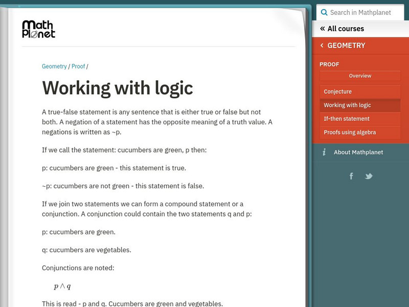 Math Planet: Geometry: Working With Logic eBook Math Planet: Geometry: Working With Logic eBook