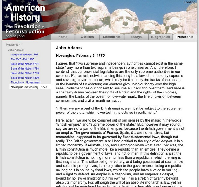 American History: Presidents: Novariglus,february 6,1775 Primary American History: Presidents: Novariglus,february 6,1775 Primary