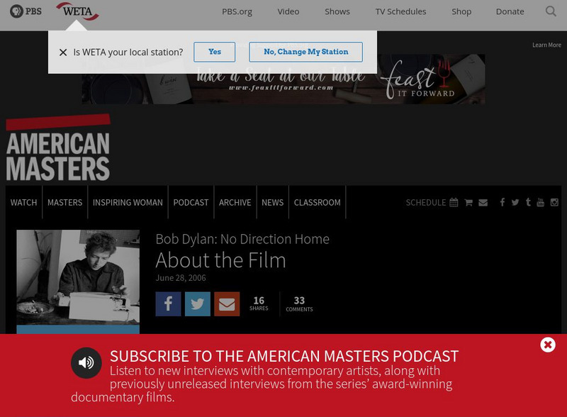 Pbs: American Masters: Bob Dylan Website Pbs: American Masters: Bob Dylan Website