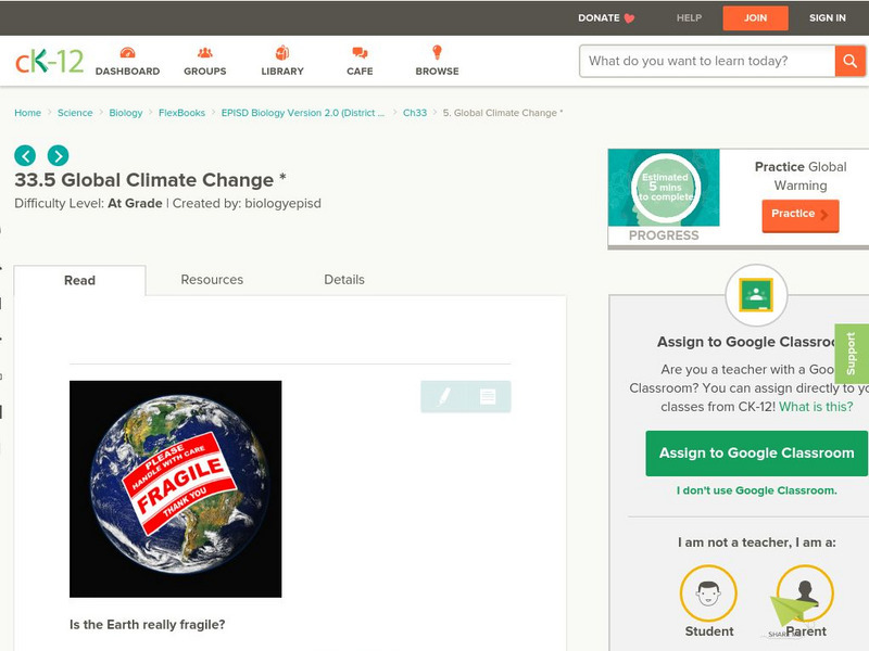 Ck 12: Episd: Global Climate Change Unit Plan Ck 12: Episd: Global Climate Change Unit Plan