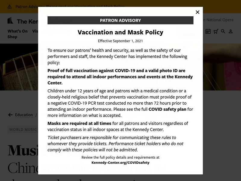 The Kennedy Center: Sounds of China Audio