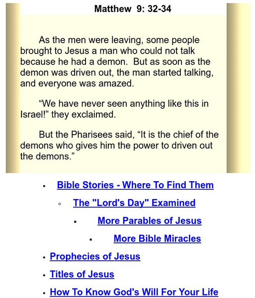 The Miracles of Jesus: Dumb Demoniac Healed Primary