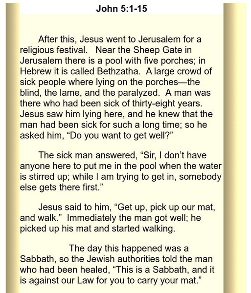 The Miracles of Jesus: Healed Invalid at Bethesda Primary