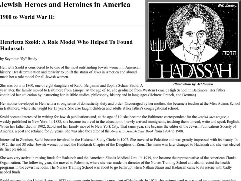 Jewish Heroes in America Handout Jewish Heroes in America Handout
