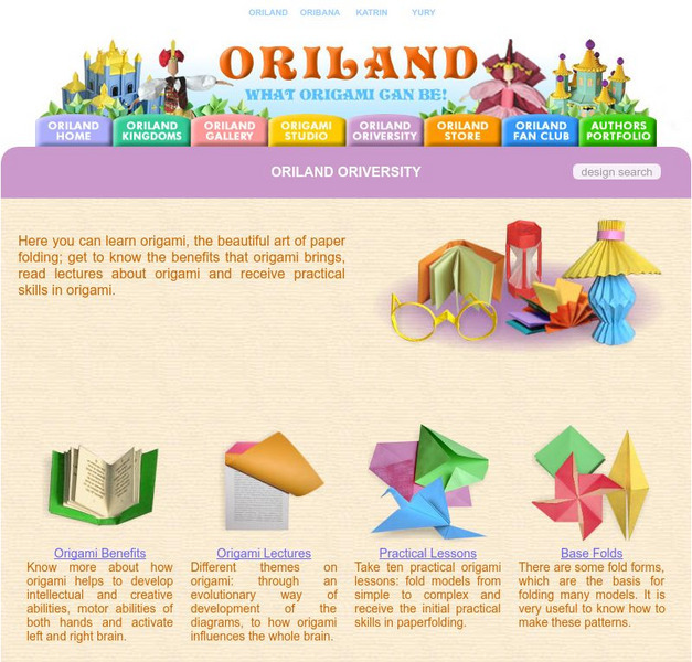 Oriland Oriveristy: Learn Origami Website Oriland Oriveristy: Learn Origami Website