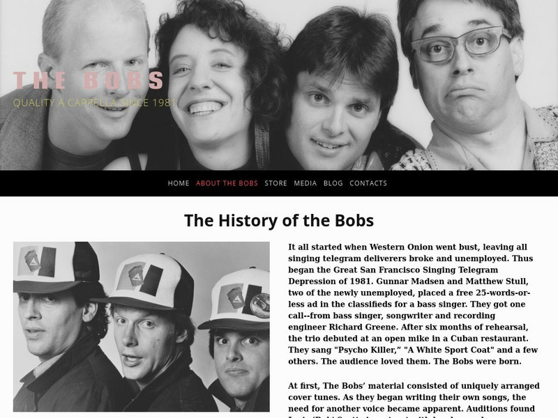 The Bobs Website The Bobs Website