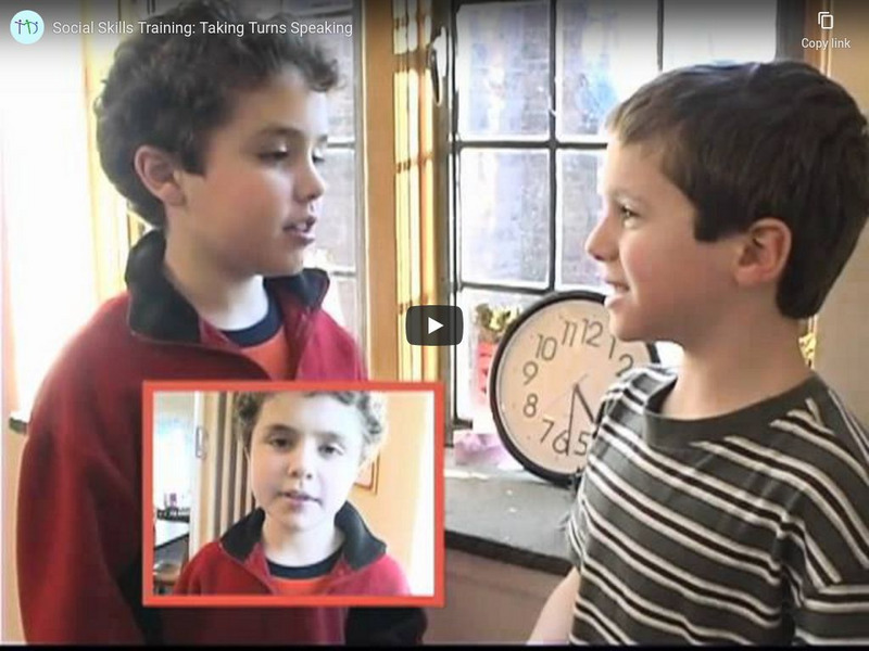 Td Social Skills (You Tube): Social Skills Training: Taking Turns Speaking Instructional Video