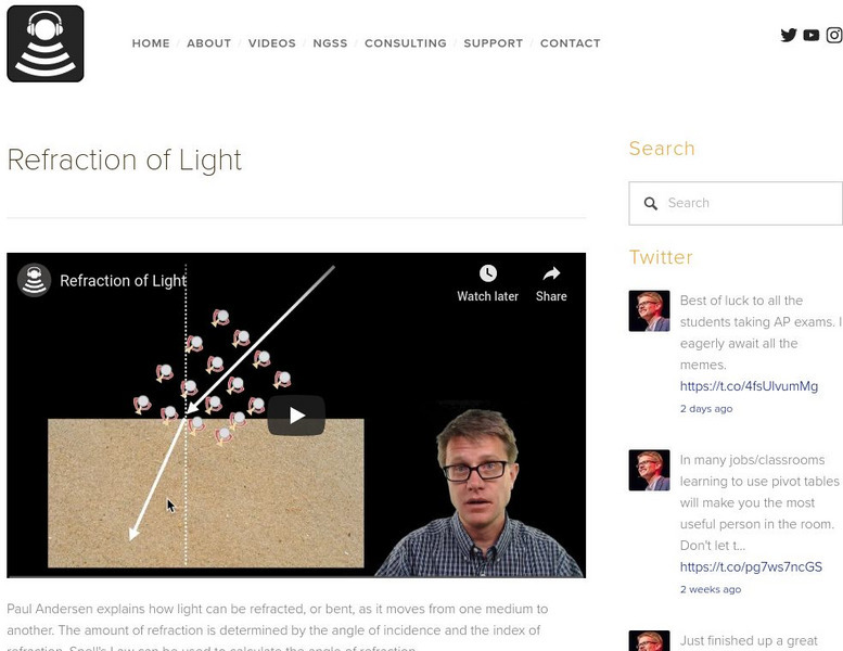 Bozeman Science: Physics: Refraction of Light Instructional Video Bozeman Science: Physics: Refraction of Light Instructional Video