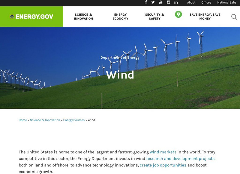 U.s. Department of Energy: Energy Efficiency: Wind Energy Technologies Activity U.s. Department of Energy: Energy Efficiency: Wind Energy Technologies Activity