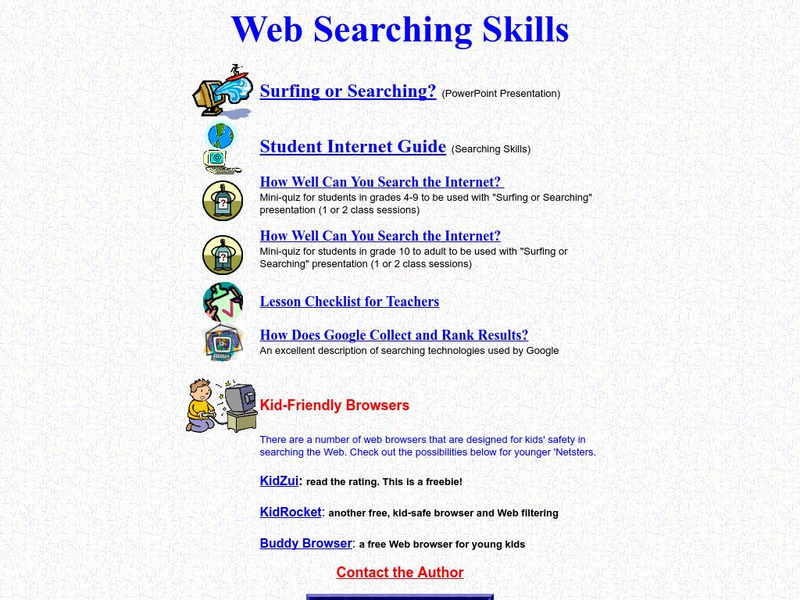 Classroom Tech: Web Searching Skills Website