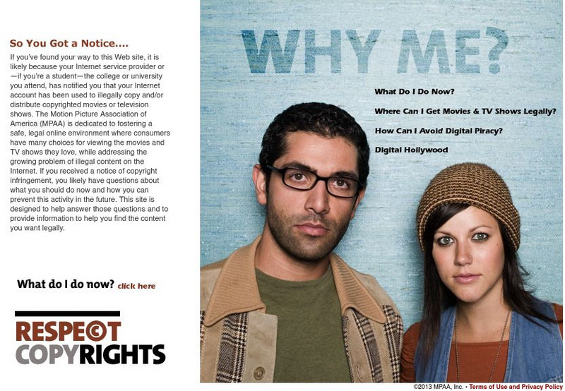 Motion Picture Association of America: Respect Copyrights Website