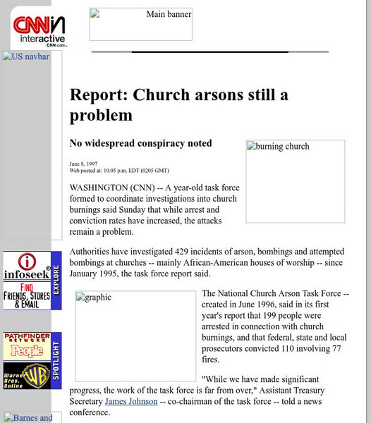 Cnn: Officials Investigate Incidents at Black Churches Article Cnn: Officials Investigate Incidents at Black Churches Article