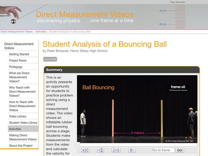 Serc: Student Analysis of a Bouncing Ball Lesson Plan Serc: Student Analysis of a Bouncing Ball Lesson Plan