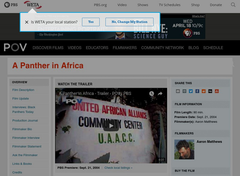 Pbs: Black Panthers 1968 PPT Pbs: Black Panthers 1968 PPT